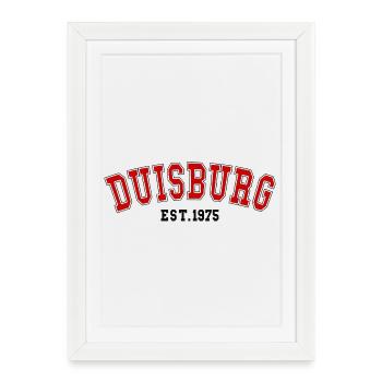 Duisburg Est. 1975 - Framed poster (27 × 37 cm) - white - Front