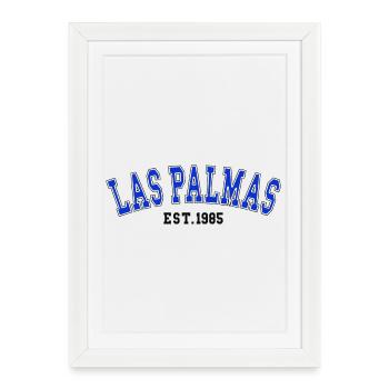 Las Palmas Est. 1985 - Affiche encadrée (27 × 37 cm) - blanc - Devant