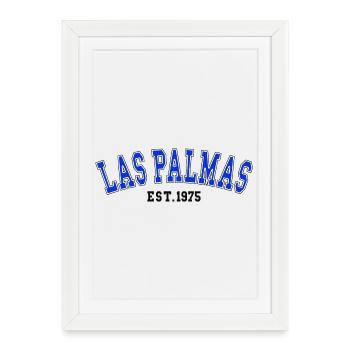 Las Palmas Est. 1975 - Affiche encadrée (27 × 37 cm) - blanc - Devant