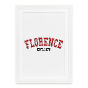 Florence Fondée en 1975 - Affiche encadrée (27 × 37 cm) - blanc - Devant
