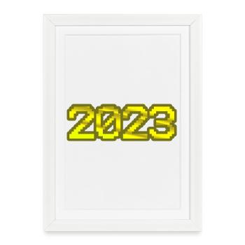 2023 2023 - Affiche encadrée (27 × 37 cm) - blanc - Devant