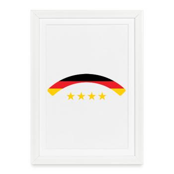 Drapeau Allemand - Allemagne - Affiche encadrée (27 × 37 cm) - blanc - Devant
