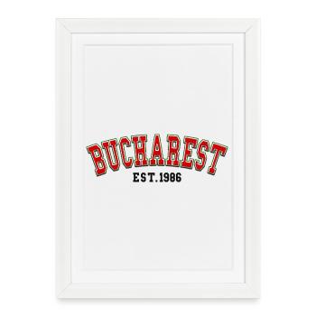 Bucharest Est. 1986 - Framed poster (27 × 37 cm) - white - Front