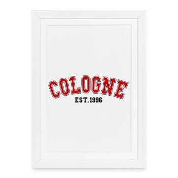 Cologne Fondée en 1996 - Affiche encadrée (27 × 37 cm) - blanc - Devant