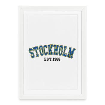 Stockholm Fondée en 1986 - Affiche encadrée (27 × 37 cm) - blanc - Devant