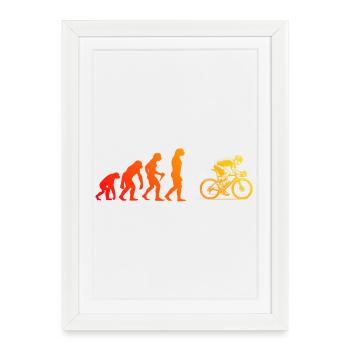 Thème puriste du vélo de route - Affiche encadrée (27 × 37 cm) - blanc - Devant