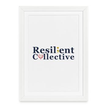Resilient Collective Logo - Framed poster (27 × 37 cm) - white - Front