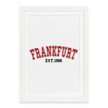 Est. Francfort 1986 - Affiche encadrée (27 × 37 cm) - blanc - Devant