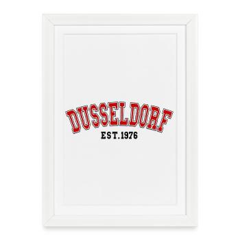 Düsseldorf fondée en 1976 - Affiche encadrée (27 × 37 cm) - blanc - Devant