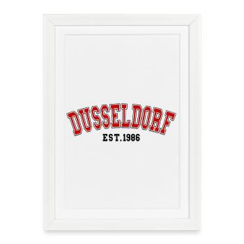 Düsseldorf Fondée en 1986 - Affiche encadrée (27 × 37 cm) - blanc - Devant
