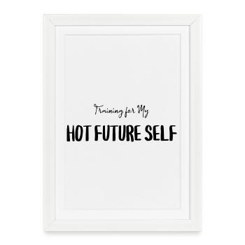 Citation de motivation pour la salle de sport - Future Self - Affiche encadrée (27 × 37 cm) - blanc - Devant
