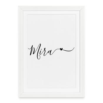Mira Name First Name Decorative - Framed poster (27 × 37 cm) - white - Front