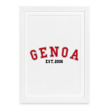 Gênes fondée en 2006 - Affiche encadrée (27 × 37 cm) - blanc - Devant