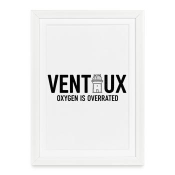 L’oxygène Ventoux est un design de cyclage surestimé - Affiche encadrée (27 × 37 cm) - blanc - Devant
