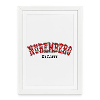 Nuremberg fondée en 1976 - Affiche encadrée (27 × 37 cm) - blanc - Devant