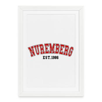 Nuremberg fondée en 1986 - Affiche encadrée (27 × 37 cm) - blanc - Devant