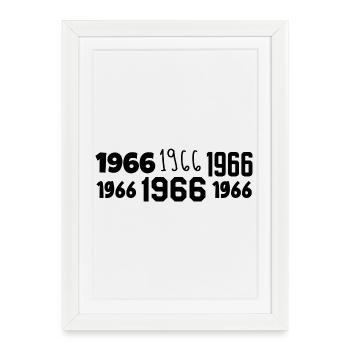 1966 - Awesome since 1966 - Framed poster (27 × 37 cm) - white - Front