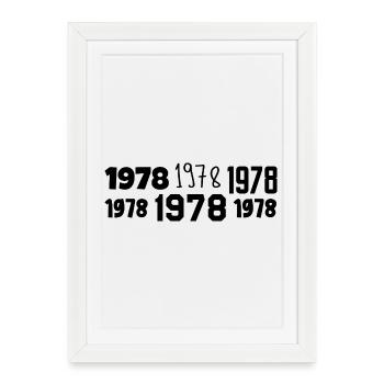 1978 - Awesome since 1978 - Framed poster (27 × 37 cm) - white - Front