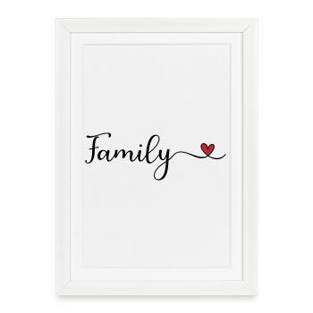 Famille - Affiche encadrée (27 × 37 cm) - blanc - Devant