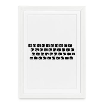 Clavier ZX 81 Tastatur - Affiche encadrée (27 × 37 cm) - blanc - Devant