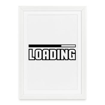 Loading - Framed poster (27 × 37 cm) - white - Front