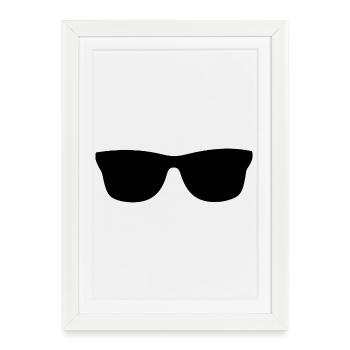 Sunglasses - Framed poster (27 × 37 cm) - white - Front