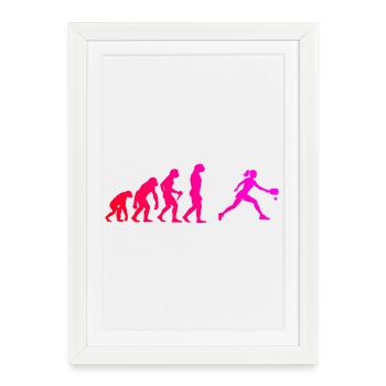 Pickleball Trainer Design für Pickleballspiel Fans - Gerahmtes Poster (27 × 37 cm) - Weiß - Vorne
