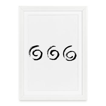 Spiral Spirals Swirls Flourishes - Framed poster (27 × 37 cm) - white - Front