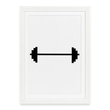 2541614 14692812 weights - Framed poster (27 × 37 cm) - white - Front