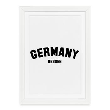 HESSEN - Affiche encadrée (27 × 37 cm) - blanc - Devant