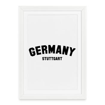 STUTTGART - Affiche encadrée (27 × 37 cm) - blanc - Devant