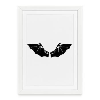 Bat Wings - Framed poster (27 × 37 cm) - white - Front