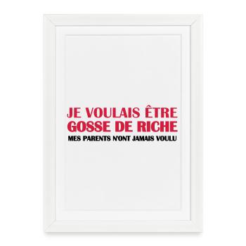 Gosse de riche - Affiche encadrée (27 × 37 cm) - blanc - Devant