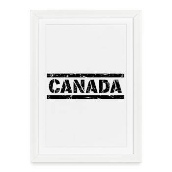 Canada - Affiche encadrée (27 × 37 cm) - blanc - Devant