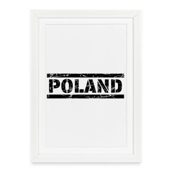 Pologne - Affiche encadrée (27 × 37 cm) - blanc - Devant
