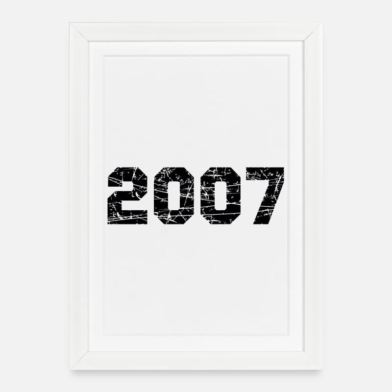 2007 - Affiche encadrée (27 × 37 cm) - blanc