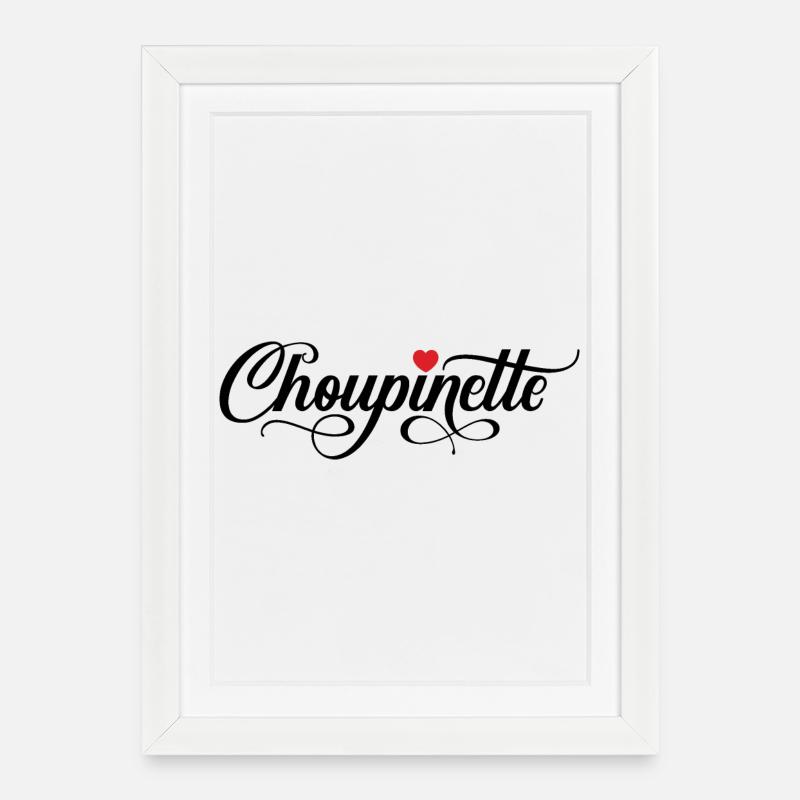 Choupinette - Affiche encadrée (27 × 37 cm) - blanc