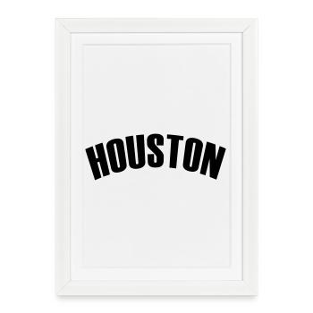 Houston Shirt - Framed poster (27 × 37 cm) - white - Front