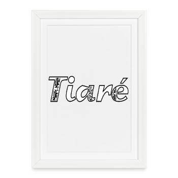 Tiaré - Affiche encadrée (27 × 37 cm) - blanc - Devant