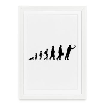Développement d’un joueur de fléchettes - Affiche encadrée (27 × 37 cm) - blanc - Devant