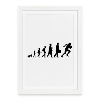 Development of the football player - Framed poster (27 × 37 cm) - white - Front