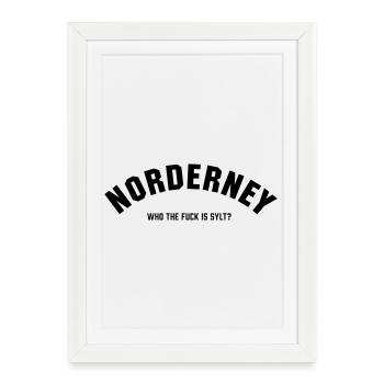 Norderney qui est Sylt - Affiche encadrée (27 × 37 cm) - blanc - Devant
