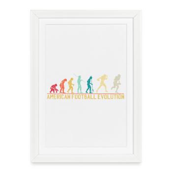 American Football Evolution Design - Framed poster (27 × 37 cm) - white - Front