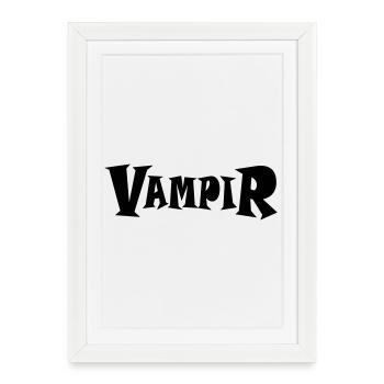 Vampire - Framed poster (27 × 37 cm) - white - Front