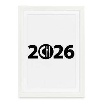 Chef 2026, Chef 2026, Restaurant 2026 - Framed poster (27 × 37 cm) - white - Front