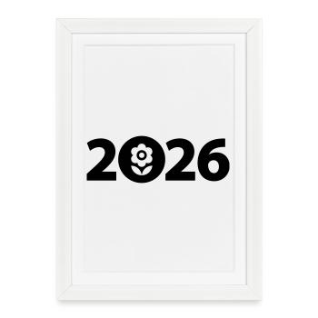 Gardener 2026, Garden 2026, Florist 2026 - Framed poster (27 × 37 cm) - white - Front