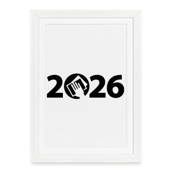 Nettoyage de printemps 2026, Nettoyage annuel 2026, plâtre 2026 - Affiche encadrée (27 × 37 cm) - blanc - Devant