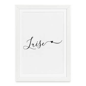 Luise Surname First name Decorative - Framed poster (27 × 37 cm) - white - Front