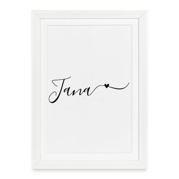 Jana Name First Name Decorative - Framed poster (27 × 37 cm) - white - Front