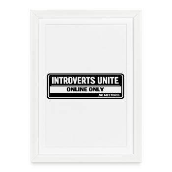 introverts - Framed poster (27 × 37 cm) - white - Front